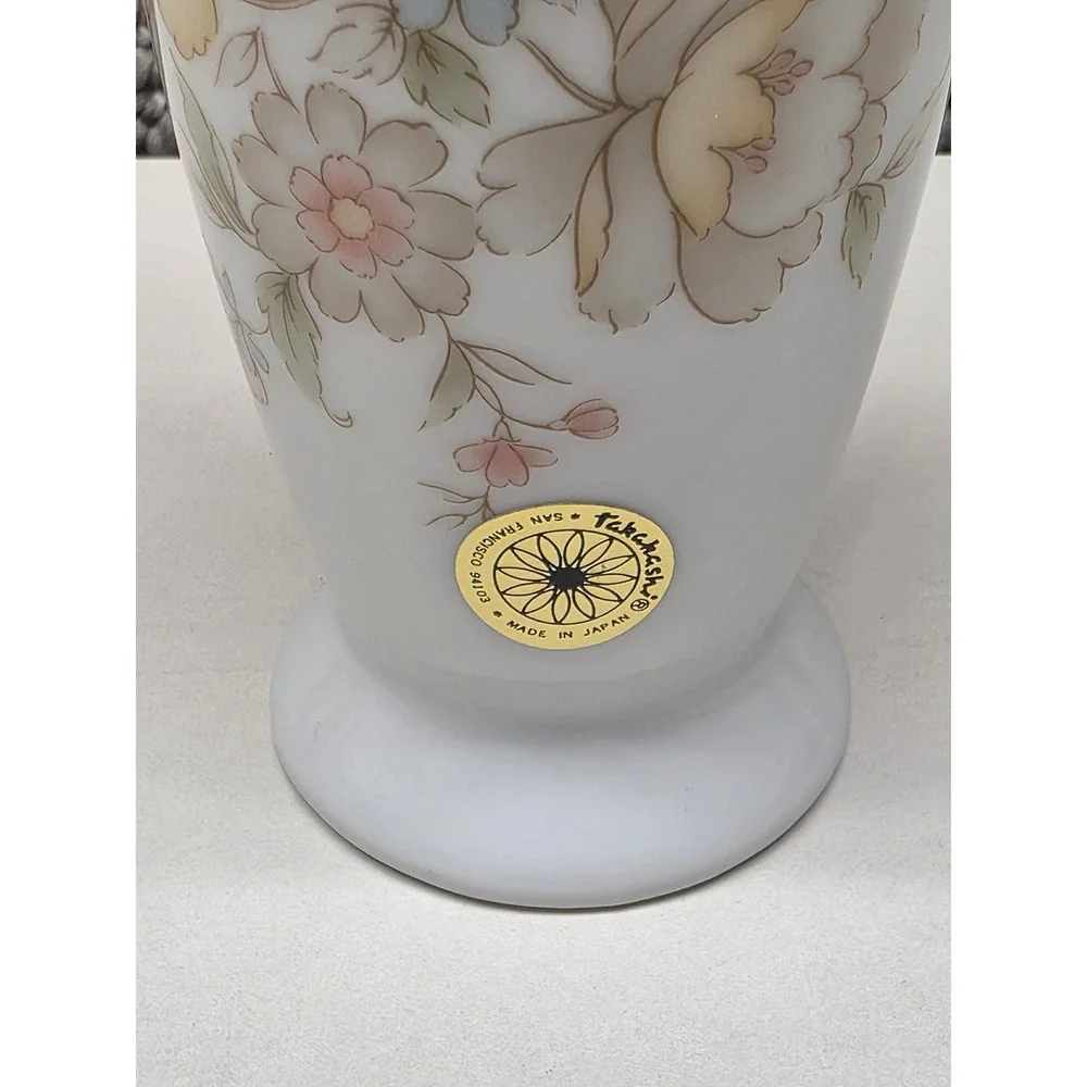 Takahashi San Francisco Vintage‎ Floral Porcelain Bud Vase Made in Japan 6.75